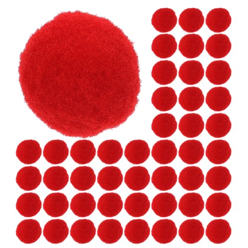 Pompones rojos para decoración de San Valentín y proyectos escolares creativos, bolsas de hilo