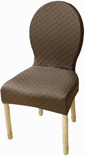 Juego de 42 fundas para sillas de comedor con respaldo redondo, fundas para sillas de comedor sin brazos, patas de madera maciza, sillas laterales