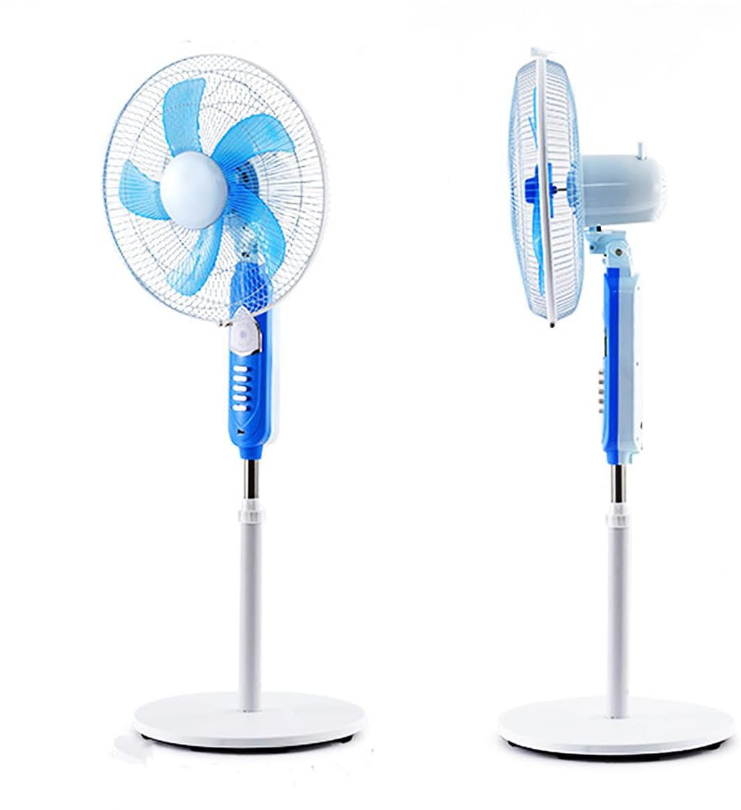 Ventilateur à panneau solaire 16 pouces rechargeable avec veilleuse intégrée