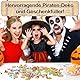 Binlava 250 Stück Piraten Goldmünzen Set, 50 Goldmünzen Kinder und 200 Edelsteine für Piratenschatz, Goldtaler Schatzsuche, Schatztruhe Kinder, Schatzkiste Kindergeburtstag, Mitgebsel und Piratenparty