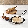 Vinod Cookware Hard Anodized Cooking Griddle (Tawa) - Anodized Aluminum Griddle Pan - Non Stick Pan with Anti Scratch Surface - (Black) - (11 IN / 28 CM) #4
