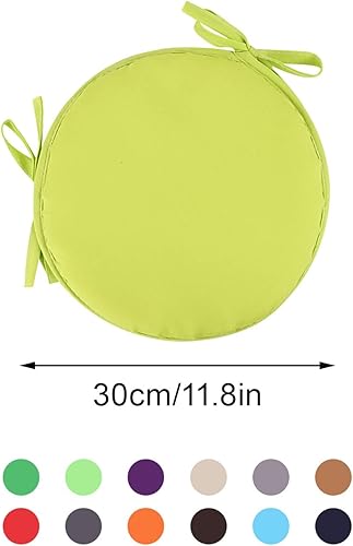Miniatura 3 de Cojín de suelo bohemio para sillas de cocina, cojines redondos para sillas de jardín, cojín de asiento con lazos para bistrós al aire libre,