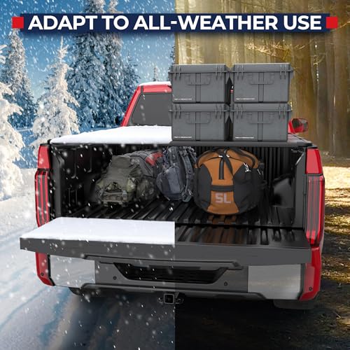Image of MOSTPLUS Tri Fold Hard Truck Bed Tonneau Cover Compatible with 2016-2023 Toyota Tacoma Fleetside 3-Fold Aluminum Bed Cover-6FT 73.7Inch