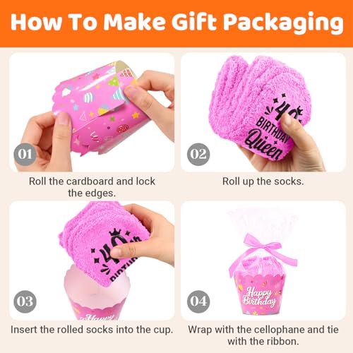 Image of HAPPYPOP Birthday Gift Ideas - Socks for 30 40 60 70 Years Old Women Female