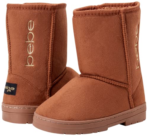 Bebe Girls' Winter Boots - Faux-Fur Shearling Boots (Toddler/Little Kid/Big Kid), Size 6 Toddler, Cognac/Gold #TOP2
