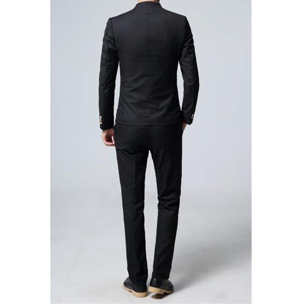 QZI Uomo Completo Colletto Monopetto Slim Fit Completo di 3 Pezzi