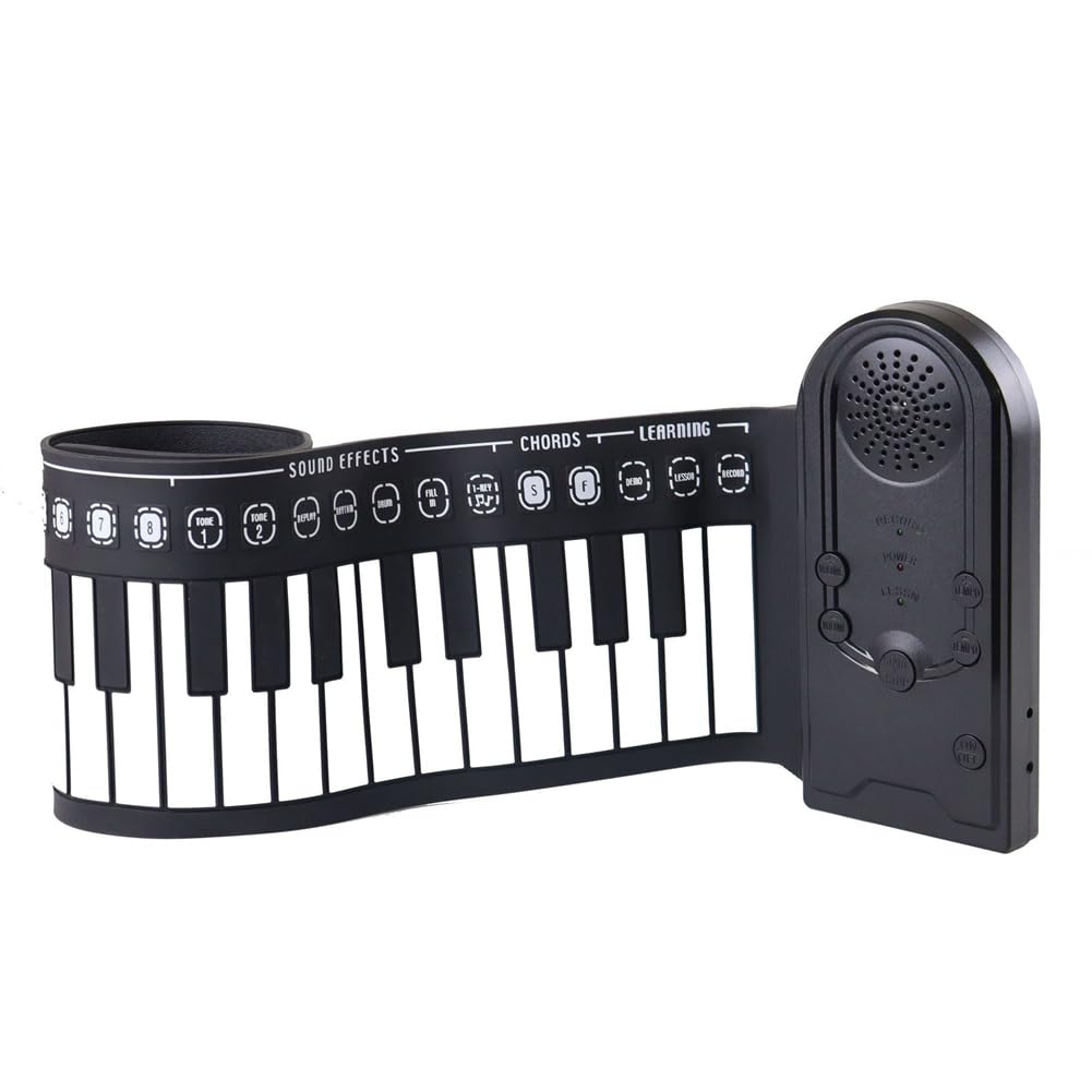 Pianino ręczne z 49 przyciskami z głośnikiem, przenośne, składane pianino dziecięce, instrument do nauki gry na fortepianie dla początkujących