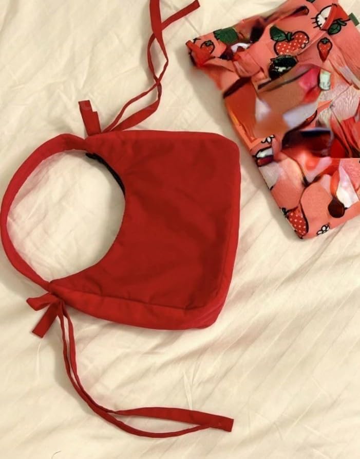 Coquette Y2k Crescent Shoulder Bag - Small Red Bow Purse for Women3