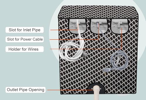Image of Stylista Polyester Washing Machine Cover Compatible for Godrej 7 KG Semi-Automatic Top Loading WSAXIS705.0SN2TBL, Check Grey