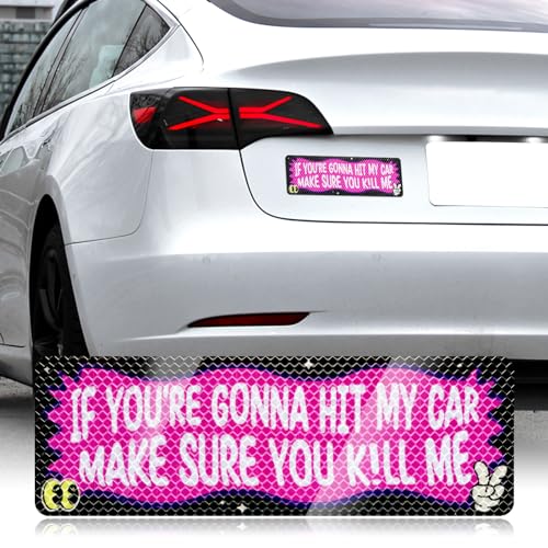 FDAIUN Car Bumper Magnet 9.7 * 3.1 inch Reflective Magnetic Reusable New Drivers Sticker Warning Safety Sign Funny Prank Car Decals for Vehicle Truck (Biehl)