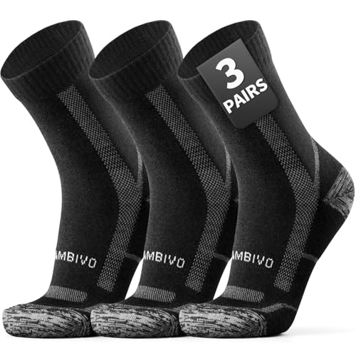 CAMBIVO Merino Wandersocken Herren Damen 2/3 Paar, Atmungsaktiv &...