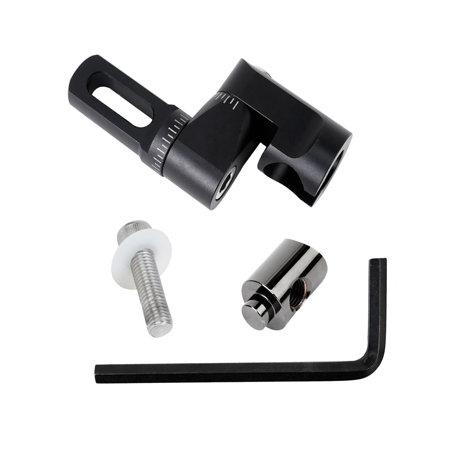 LWANO Single Side Adjustable V-Bar Mount Quick Disconnect Bow Rod Stabilizer, Archery Compound Recurve Bow Stabilizer Single Sidebar Back bar stabilizer Mount