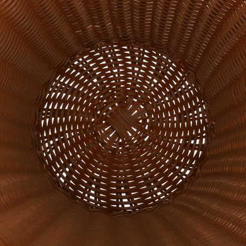 Caneca de basura trenzada de rattan 29x29 cm plástico sin tapa miniatura 3