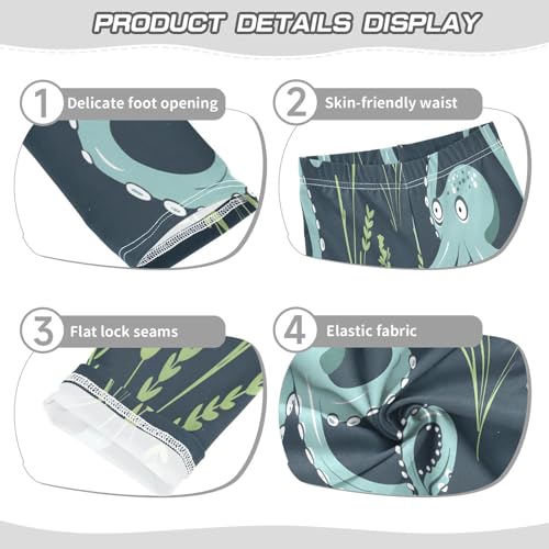 Bolaz Toddler Girls Leggings Printed Yoga Pants Leggings Water Grass Octopus for Kids3
