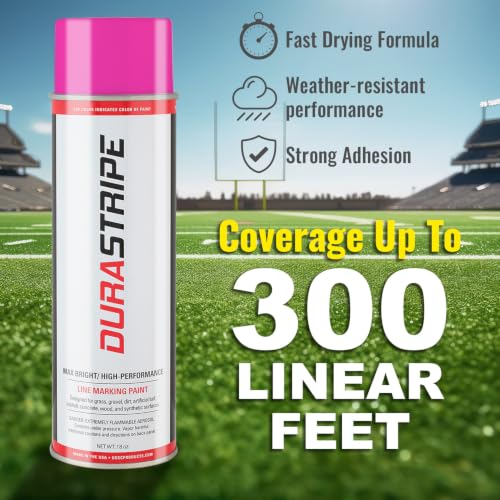 Image of Athletic Field Marking Paint - (CASE) 12 /18 Ounce Cans. The Most durable line marking paint available! Several colors to choose from. (Fluorescent Pink)