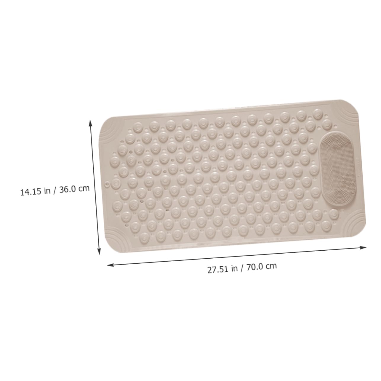 Alfombrilla Antideslizante Exfoliador de Pies y Espalda con Ventosas de PVC Resistente y Fácil de Montar en Pared para Ducha para Baño Seguro