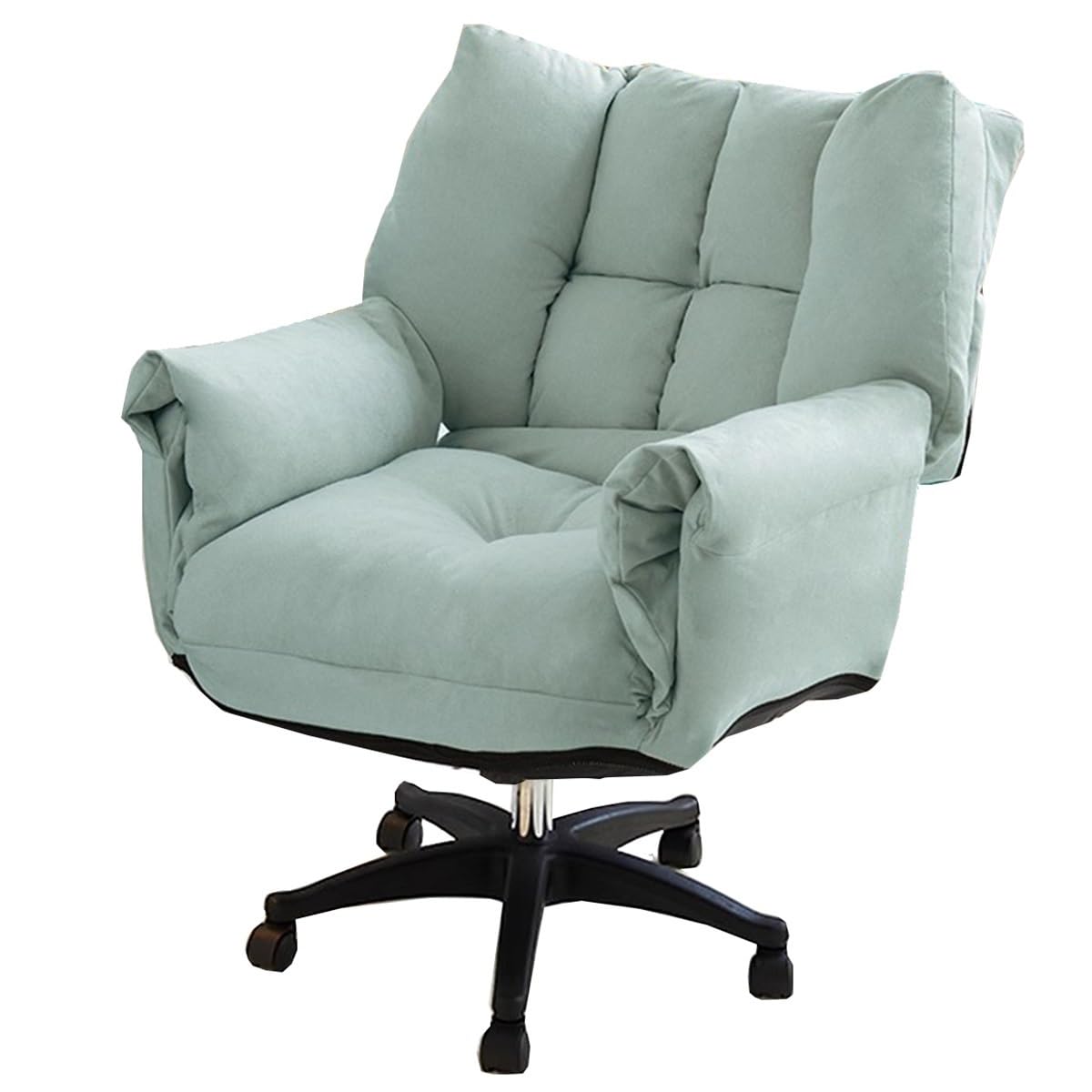 HTTGDGDH Adjustable High Back Executive Office Chair Recliner Swivel Lazy Sofa With Soft Armrests & Padded Backrest Ergonomic Design For Comfort,Green-A