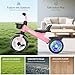 Umatoll Tricycle for Toddlers 2-5 Year Old, Ajustable Toddler Bike Outdoor Toys, Birthday Gift for Girl Age 2-4, Trike with Light up Wheels