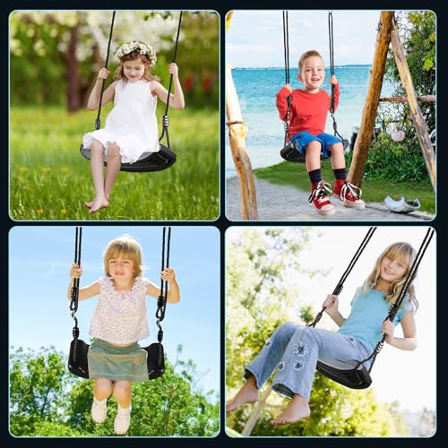 KIMIGO Schaukel Garten,Schaukelsitz,Höhenverstellbare Kinderschaukel Outdoor,Kinderschaukel Outdoor Indoor mit 2er Hängematte Gurte und 4er Karabinern,für Kinder Garten Indoor Camping
