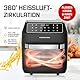 GOURMETmaxx Heißluftfritteuse 12 L Airfryer | Fritteuse mit 9 Funktionen, Touchdisplay, Dreh- & Schaschlikspießen | 10 Programme inkl. Pizza | Minibackofen 1700 W – nahezu ohne Öl
