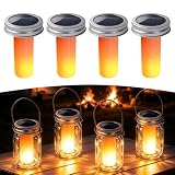 4 Pièces Ampoule Solaire Exterieur, 7 cm Lampe Solaire Jardin Rechange