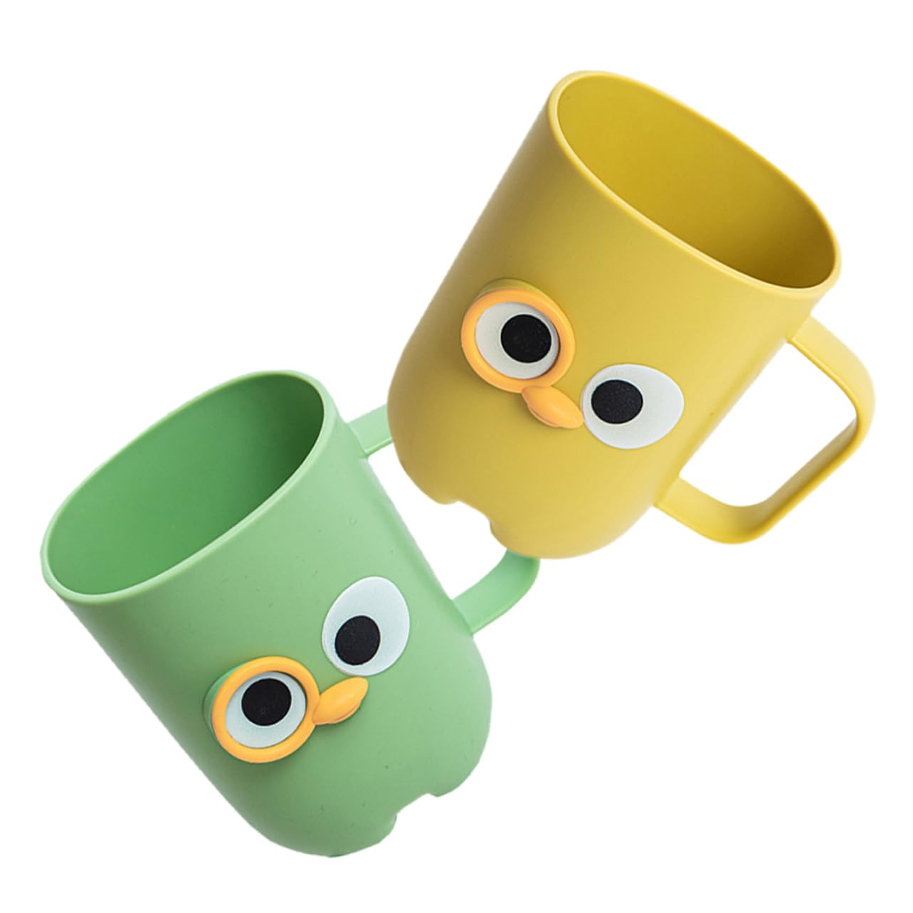5 Set Coppa di Spazzolino da Cartone Animato Divertente Porta di Spazzolino da Denti Dente Ragazzo Coppette Multiuso Tazza per Spazzolare I Denti del Bagno Riutilizzabile 2 Pezzi*5