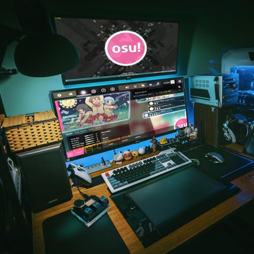 Image of SayoDevice O3C OSU Keyboard Rapid Trigger Hall Switches Magnetic Linear Switches Keyboard with Knob and Screen,Copy Paste,Shotcut,Macro Hotswap Mini Keypad. (with OSU keycaps-Black)