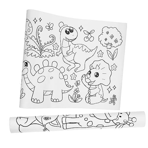 KICHOUSE Children's Drawing Paper Rolls 2 Pack Coloring Paper Rolls for Kids for Kids Ages 2-4