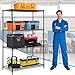 4-Tier Wire Shelving Unit Steel Large Metal Shelf Organizer Garage Storage Shelves Heavy Duty NSF Certified Height Adjustable Commercial Grade Metal Rack 4000 LBS Capacity 24”D x 48”W x 72”H,Black