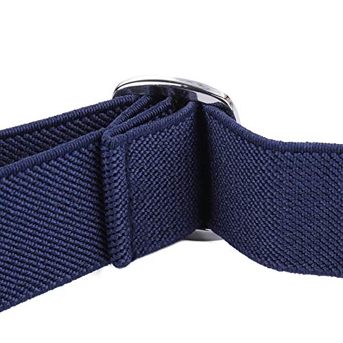 WELROG Toddler Kids Adjustable Buckle Belt - Elastic Child Silver Buckle Belts for Girls Boys4