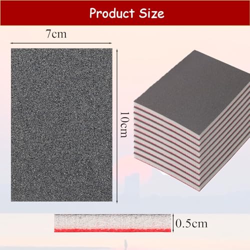 24 Stück Schleifschwämme,180-3000 Körnung Handschleifblöcke, Flexibler Schleifschwamm Holz, Professional Schleifpads für Metall, Holz, Farbe, Spachtelmasse, Autokarosseriereparatur