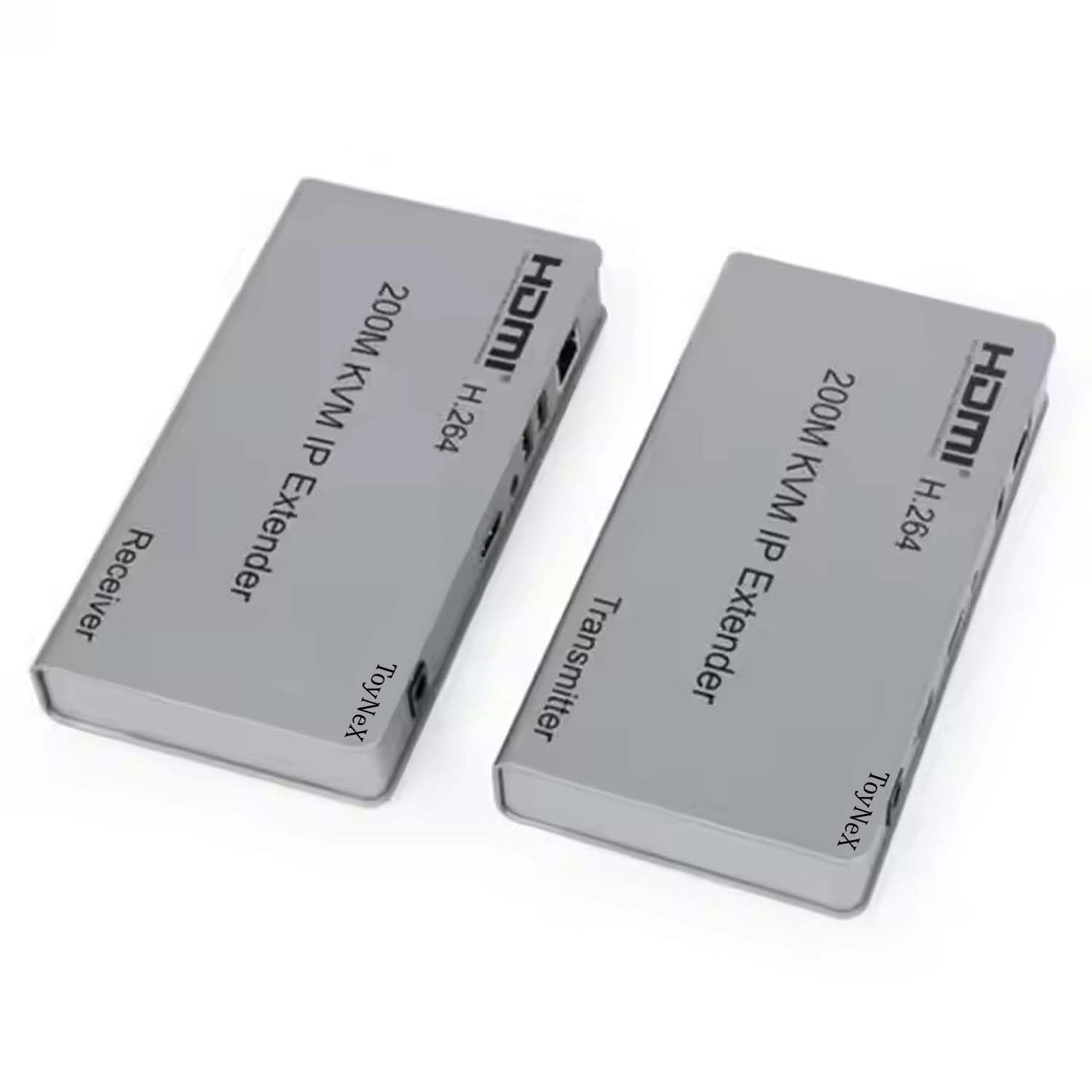 HDMI USB KVM Extender Up to 200M,KVM IP Extender RJ45 IP Network, Single cat5e/6/7 200M HDMI Over IP Extender Full HD 1080P (Grey)-image-25