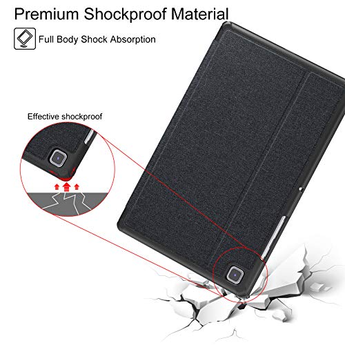 Supveco Galaxy Tab A7 Case 10.4 2020, Shockproof Stand Cases For Samsung Galaxy Tab A7 10.4 With Multi Viewing Angle & Anti-Slip Book Cover For Galaxy Tab A7 10.4 Inch [Sm-T500/T505/T507] (Black) #TOP4