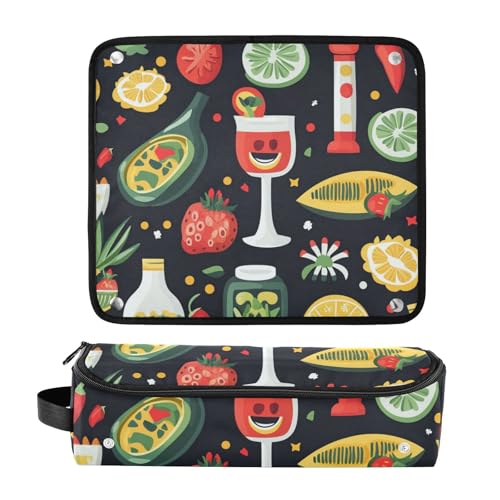Bolso de Viaje 2 en 1 para Herramientas de Cabello Negro miniatura 3