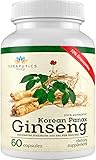 100% Authentic Korean Panax Ginseng Dietary Supplement | Capsules for Men and Women, Supports Sexual...