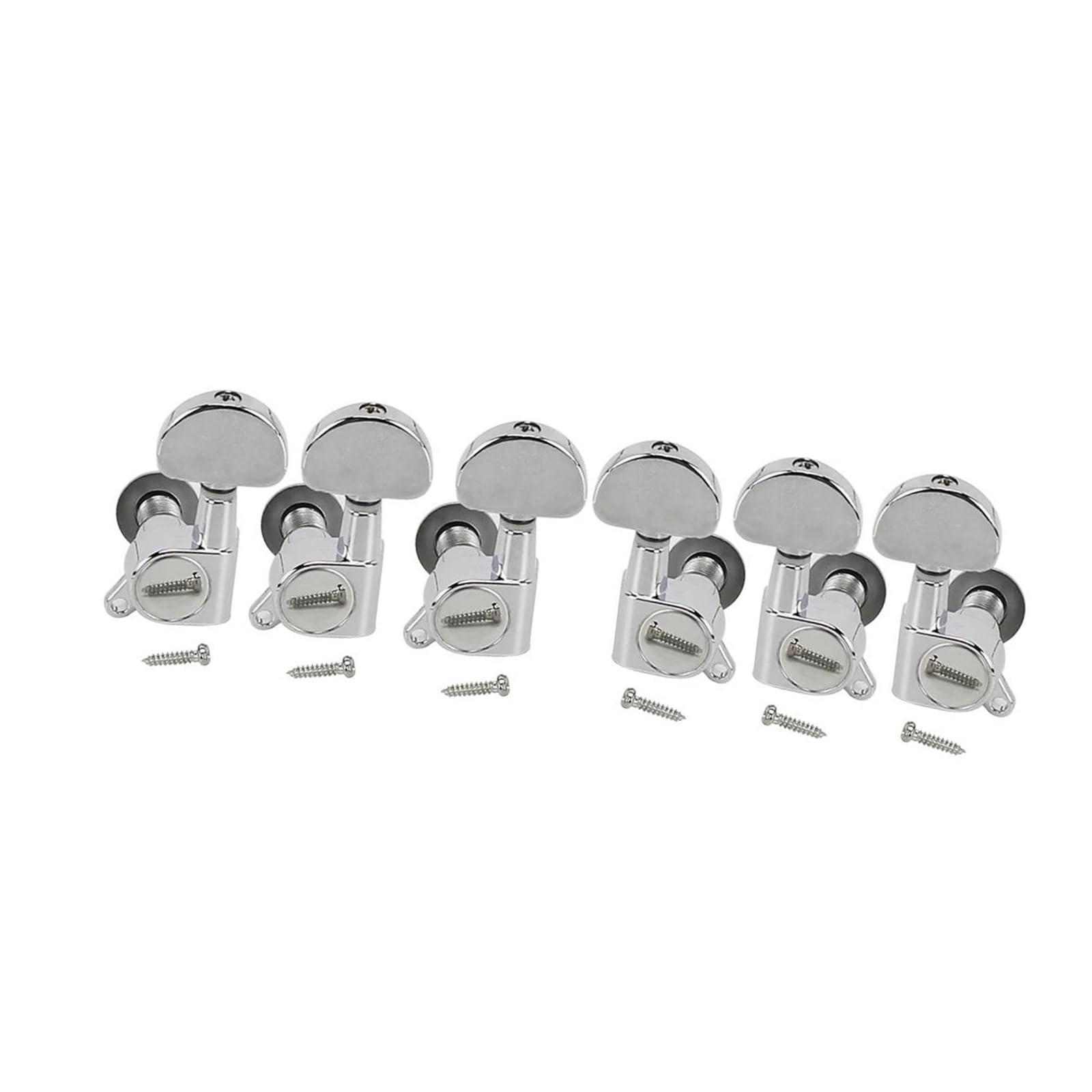 Lanzadores De Afinación Guitarra Acústica 3L3R (6 Sellados Cromados/negros) Clavijas Guitarra(Chrome)