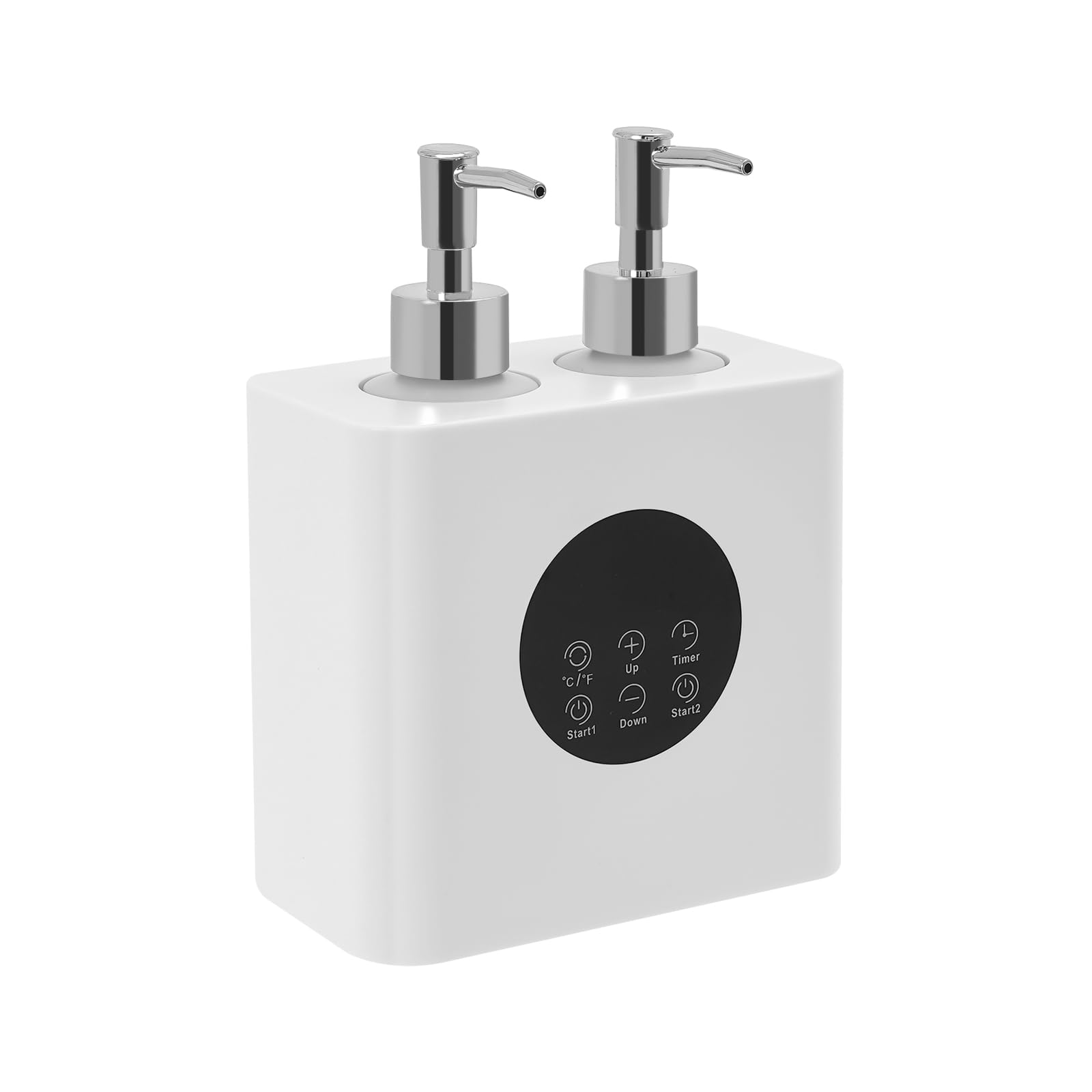 Podgrzewacz olejku do masażu, podwójny podgrzewacz oleju do masażu, dozownik butelek oleju, elektryczny podgrzewacz do butelek, 30-65°C, z 4 dozownikami oleju, timer do salonu, gospodarstwa domowego