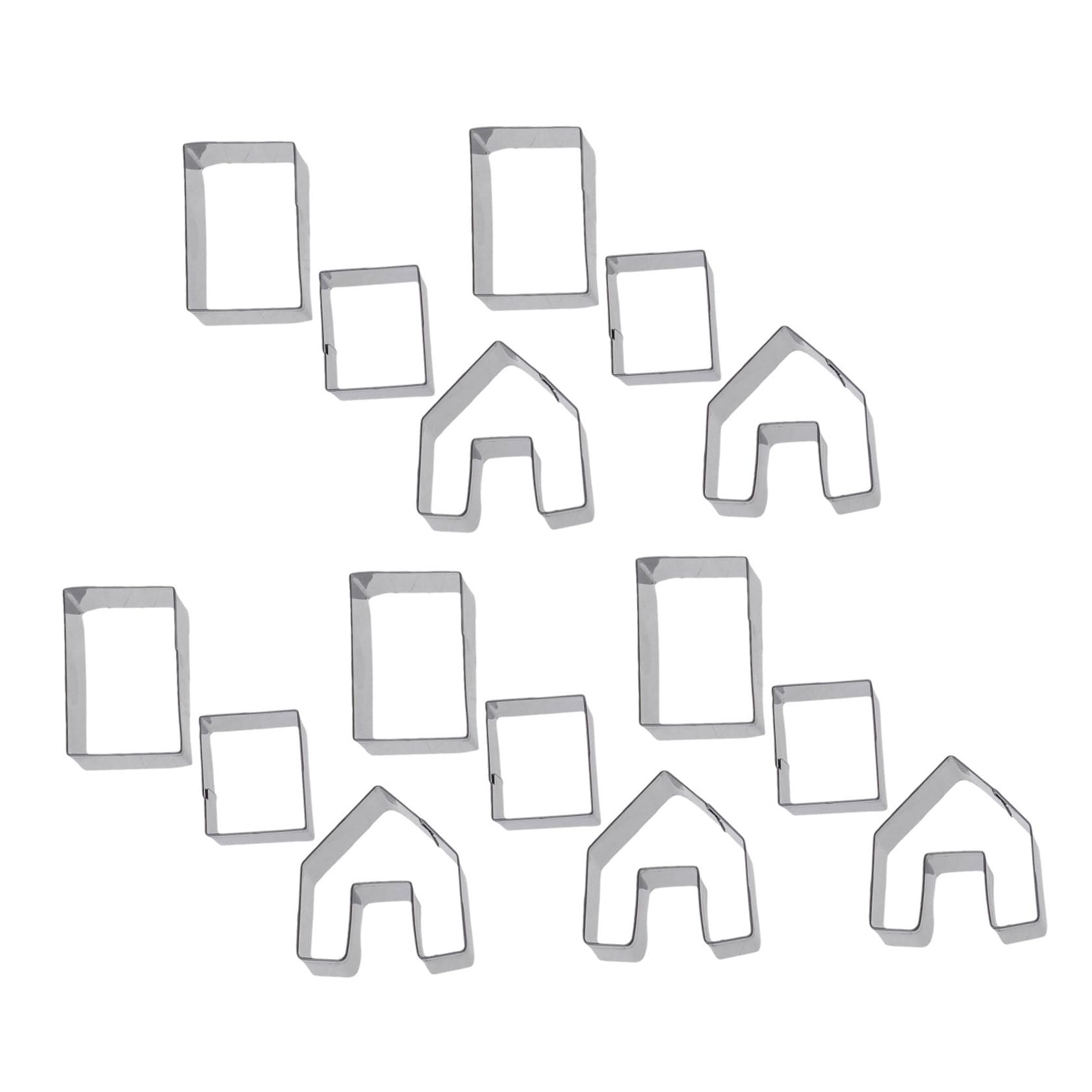Lot De 5 Sets De Emporte-pièces Biscuits De Noël Maison Pain D'épices Mini 3d Acier Inoxydable Découpe Pâte Diy Pour Fêtes Décoration Pâtisserie