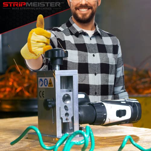 Stripmeister Original Drill-Powered Wire Stripper Machine - Manual Wire Stripping Made Easy, Copper Wire Stripper, Drill Wire Stripper, Electric Wire Stripping & Stripping Tool Drill Attachment #TOP3