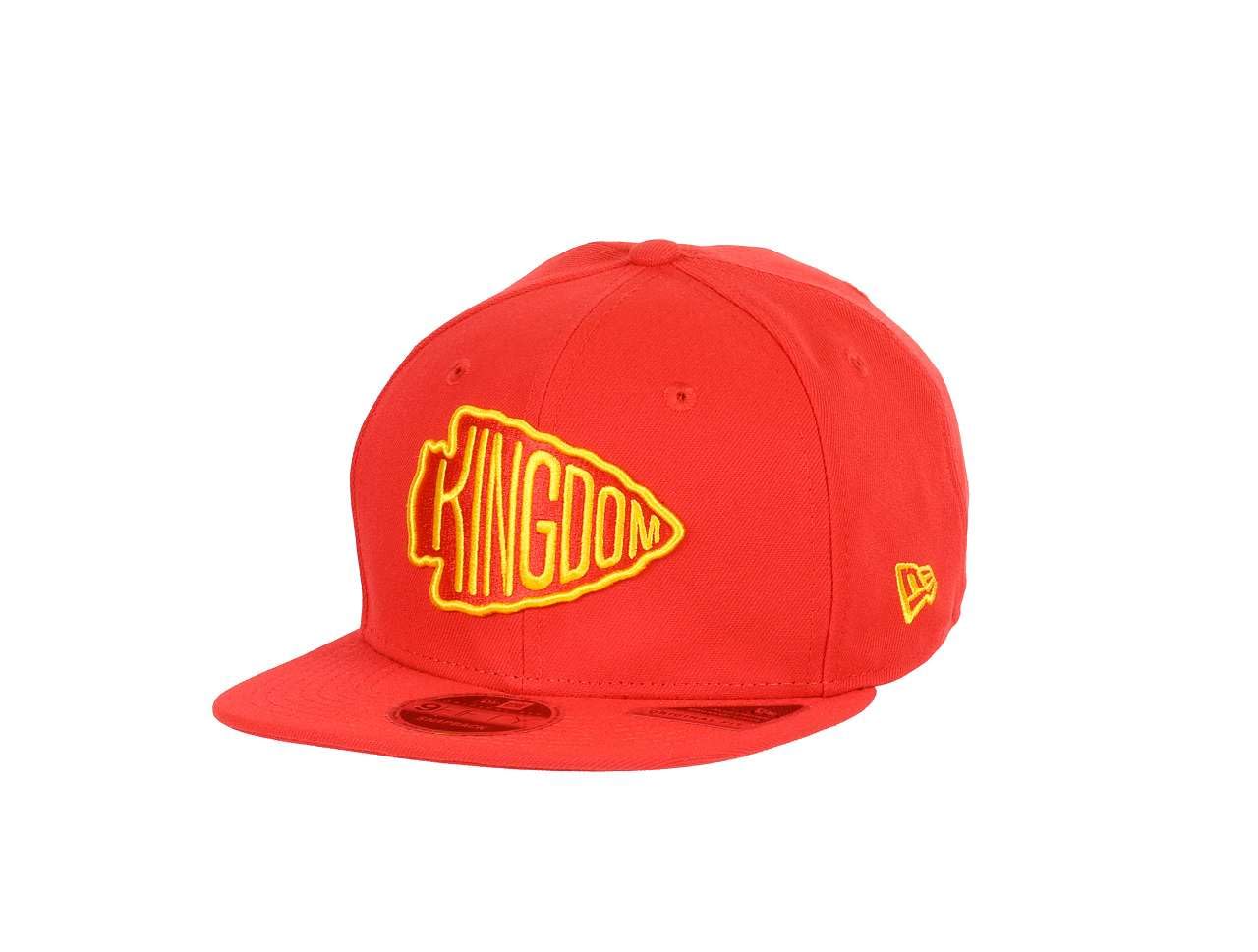 New Era Kansas City Chiefs NFL Chiefs Kingdom Red 9Fifty Original Fit Adjustable Snapback Cap