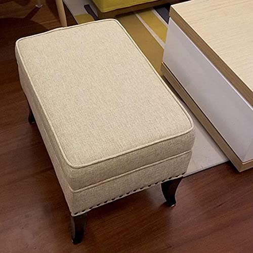 Poufs de rangement en toile de jute et tabouret pouf boîte
