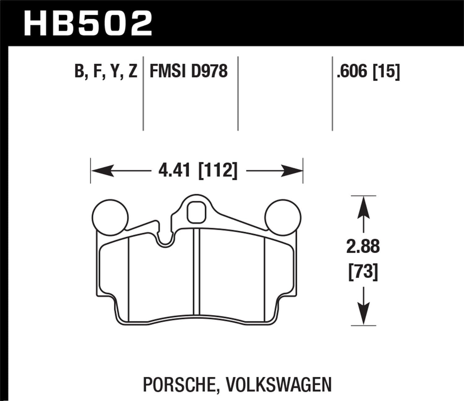 Hawk Performance HB502F.606 Street Brake Pads