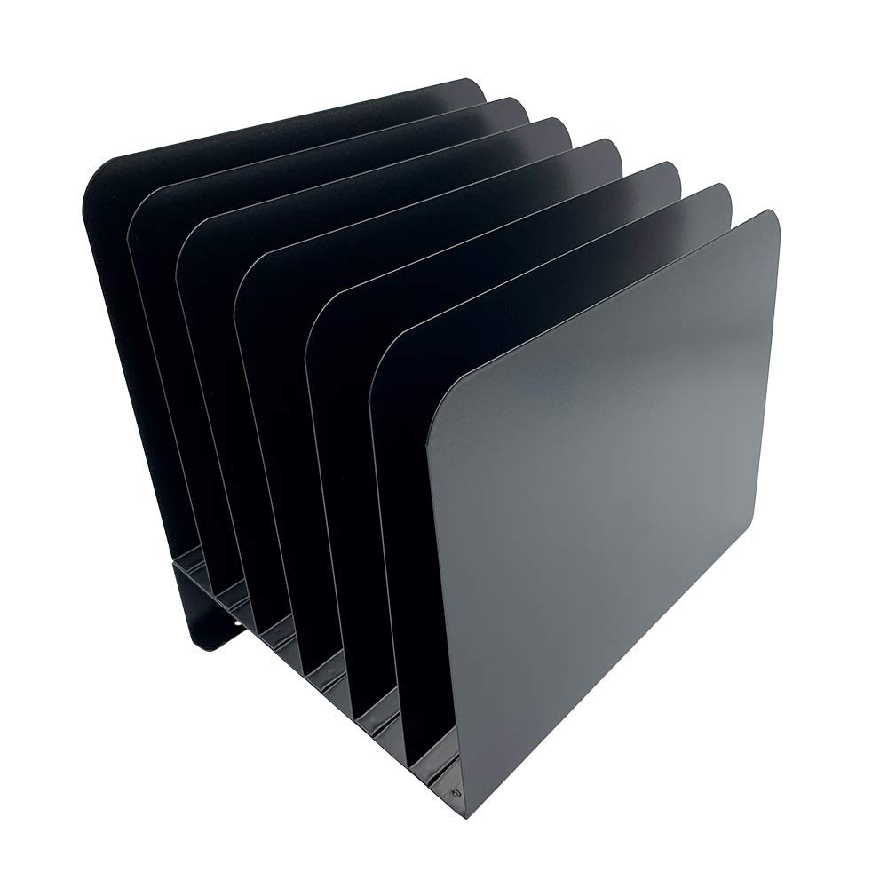 Huron Organizador inclinado 6 ranuras, acero negro