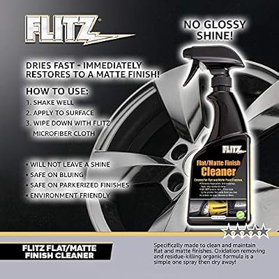 Flitz Flat Matte Finish Cleaner - 16oz Bottle of USA-Made Vinyl Wrap Spray to Easily Remove Grease, Wax, Dust, More - Quick Drying Matte Paint Cleaner - Ideal for Cars, Motorcycles (1 Pack)
