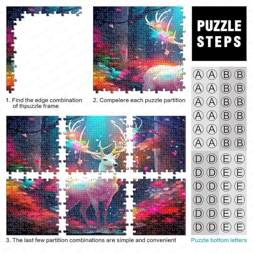 Relájate con este puzzle de 1000 piezas de ciervo de 70x50 cm, perfecto contra el estrés 4