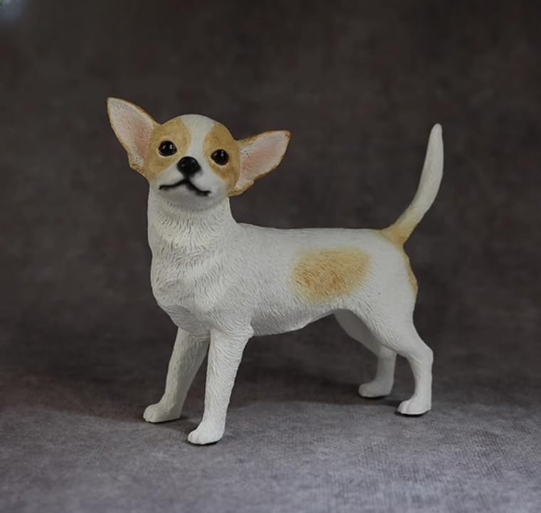 Artgenius Dog Collection-Resin Chihuahua Dog Figurine,Standing Chihuahua Statue Decor for Desk,Tabletop,Shelf,Car (Yellow)