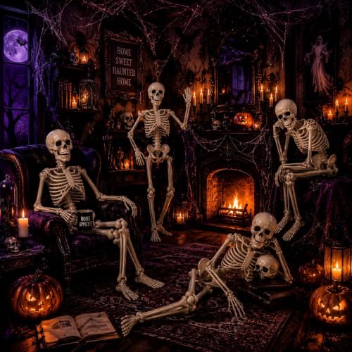5.4 ft Posable Halloween Skeleton Decorations - image 5