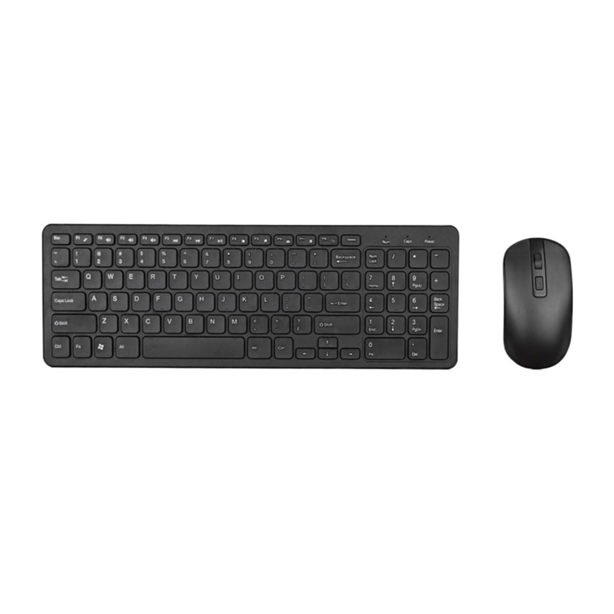 Klawiatura Mysz Bezprzewodowa Klawiatura I Mysz 2.4G Do Laptopów, Komputerów Stacjonarnych, Telewizorów Itp Zestaw(Black)