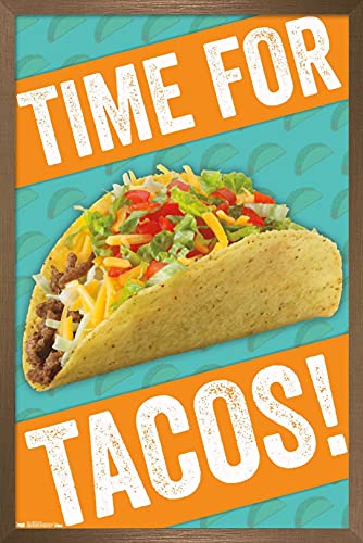 Poster mural Time for Tacos illustration couleurs vives mat