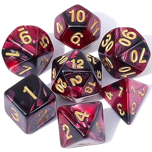 Image of CiaraQ 7pcs Polyhedral Dice Set for Dungeon and Dragons MTG Table Games